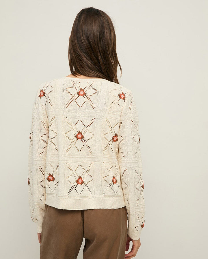 OPENWORK FLORAL CARDIGAN Cardigan YERSE 