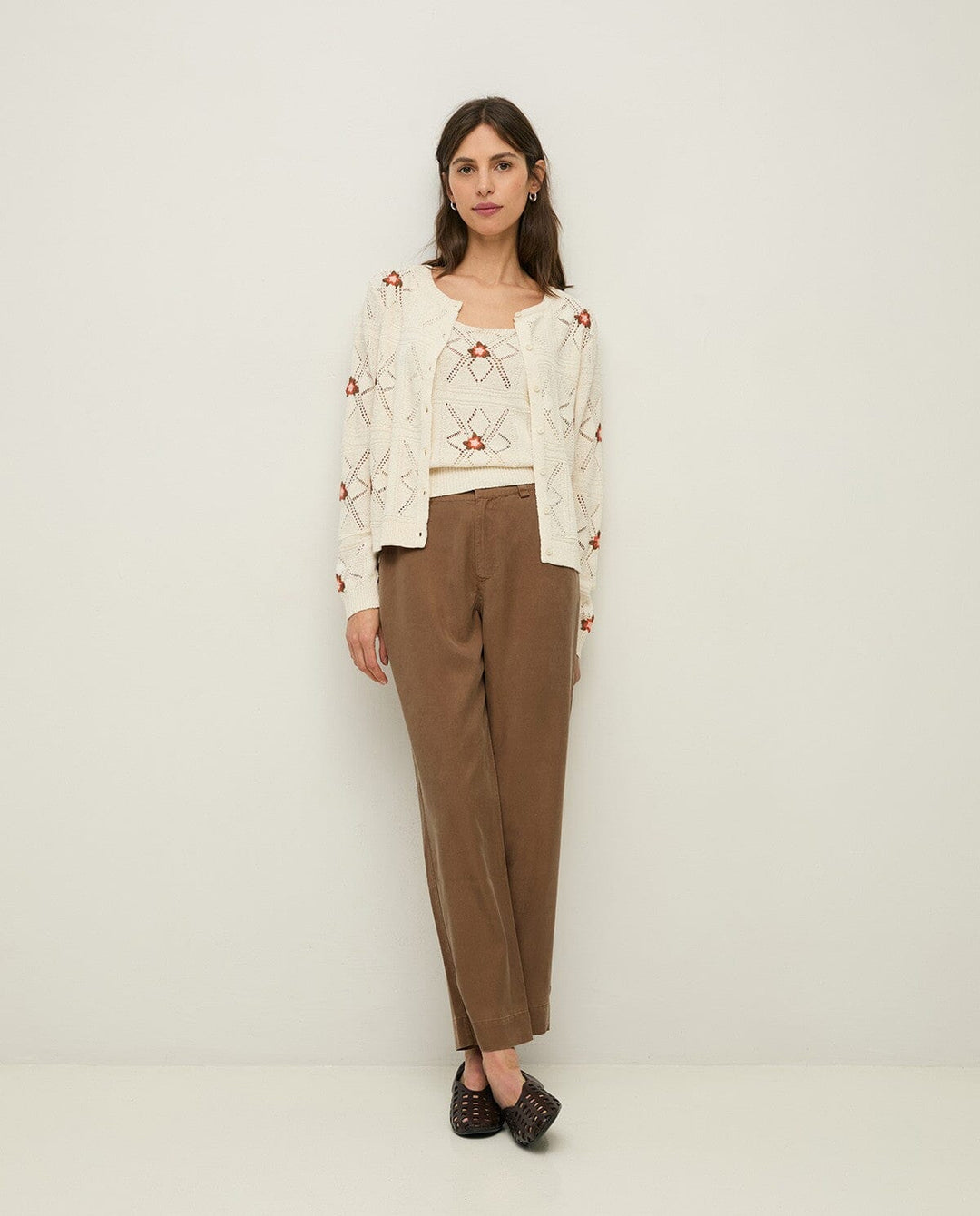 OPENWORK FLORAL CARDIGAN Cardigan YERSE 