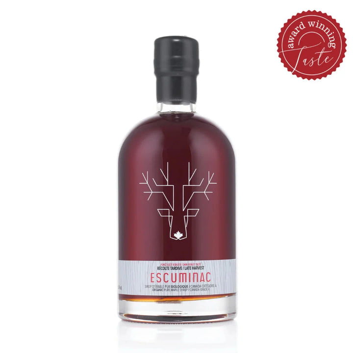 ORGANIC MAPLE SYRUP ACCESSORIES ESCUMINAC 200ML LATE HARVEST 