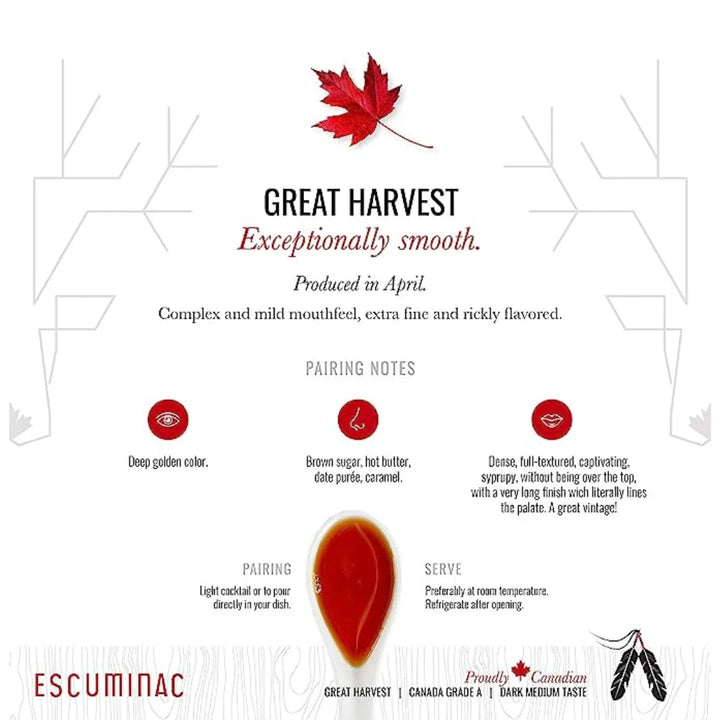 ORGANIC MAPLE SYRUP ACCESSORIES ESCUMINAC 