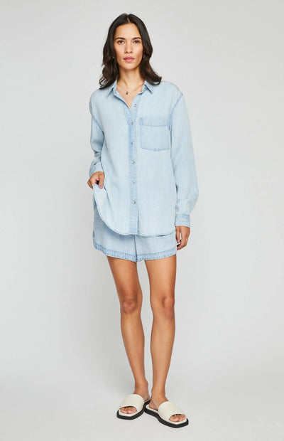 OZZY BUTTON DOWN Top GENTLE FAWN 