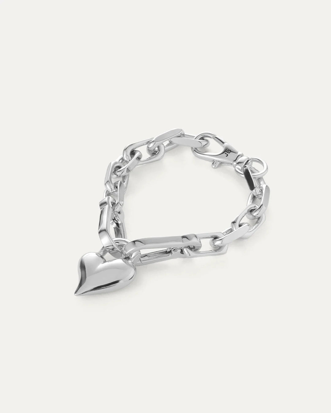 PADLOCK HEART BRACELET Jewelry JENNY BIRD SILVER 