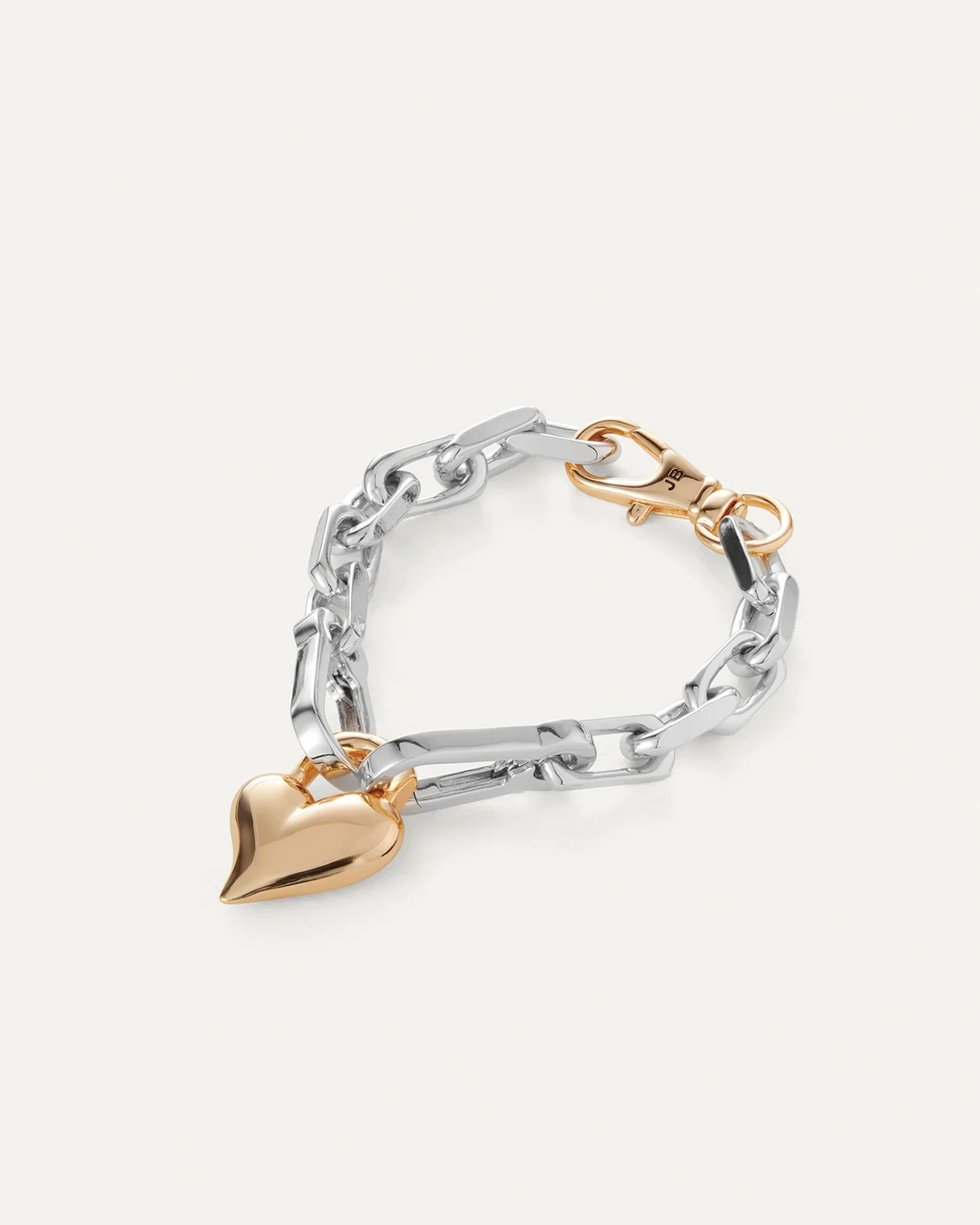PADLOCK HEART BRACELET Jewelry JENNY BIRD TWO-TONE 