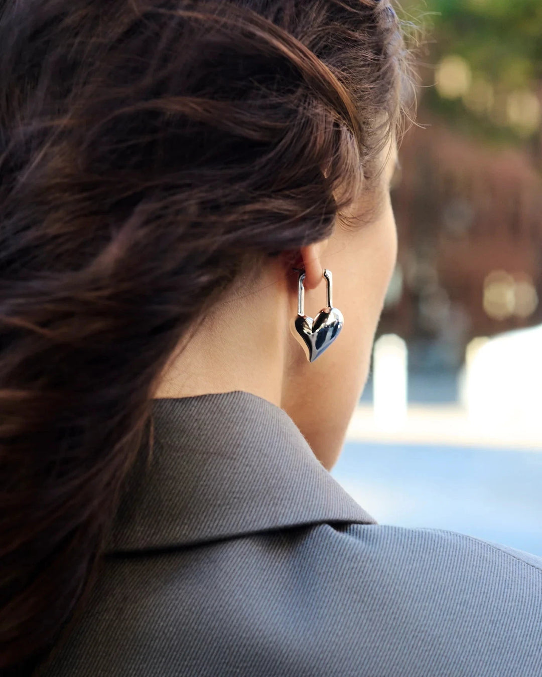 PADLOCK HEART EARRINGS Jewelry JENNY BIRD 
