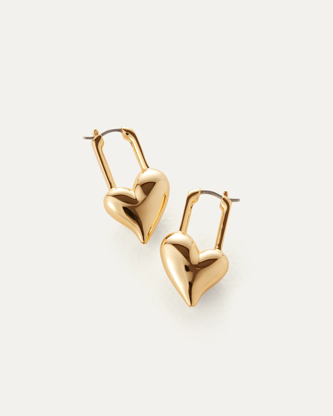 PADLOCK HEART EARRINGS Jewelry JENNY BIRD GOLD 