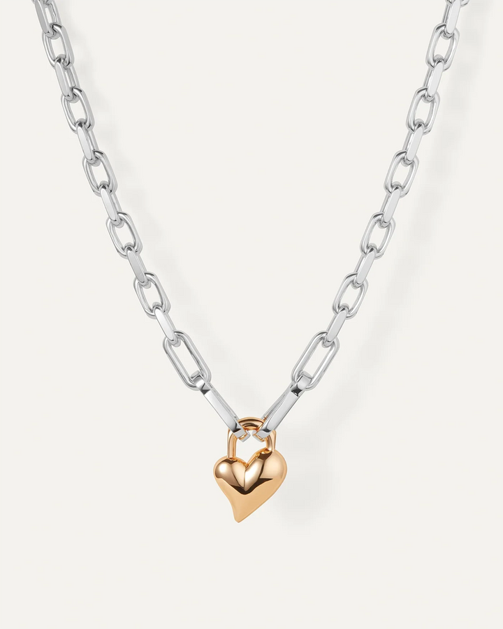 PADLOCK HEART NECKLACE Jewelry JENNY BIRD 
