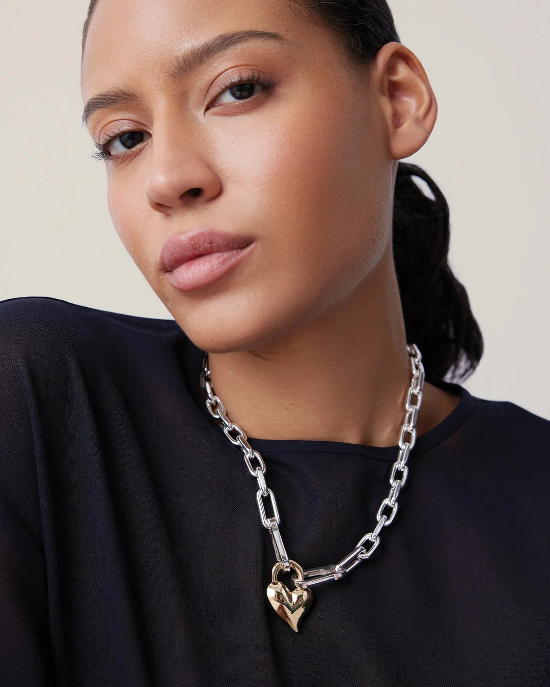 PADLOCK HEART NECKLACE Jewelry JENNY BIRD 