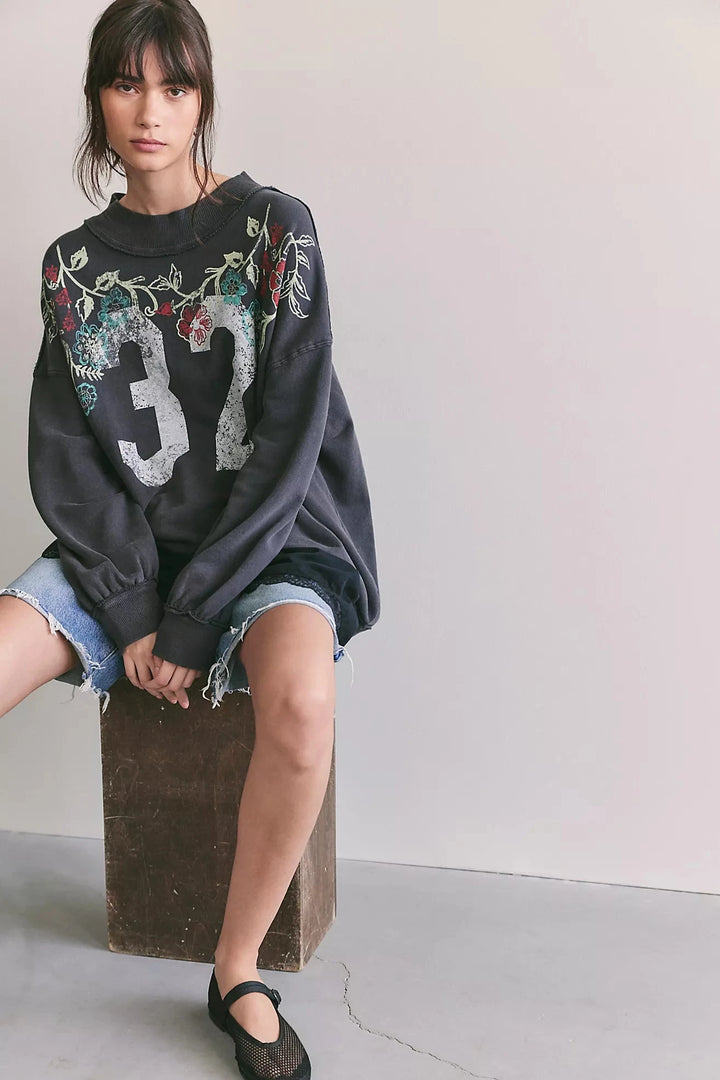 PALM SPRINGS GRAPHIC TURTLENECK PULLOVER SWEATER Free People 
