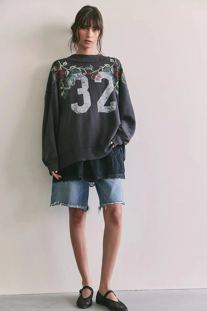 PALM SPRINGS GRAPHIC TURTLENECK PULLOVER SWEATER Free People 