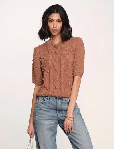 PARMINA TOP TOP HEARTLOOM XS TAUPE 