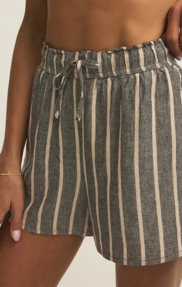 PERFECT LINEN STRIPED SHORT SHORTS Z SUPPLY 