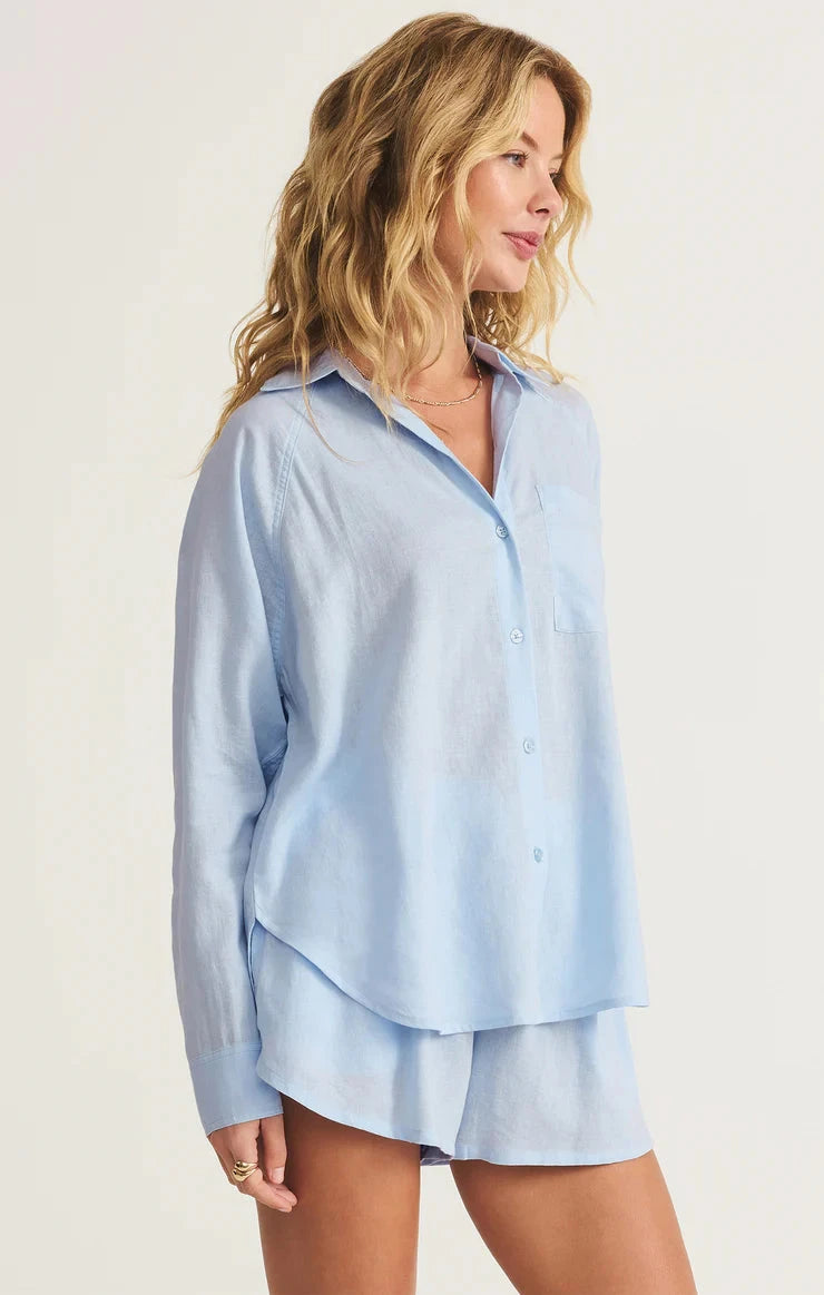 PERFECT LINEN TOP top Z SUPPLY 