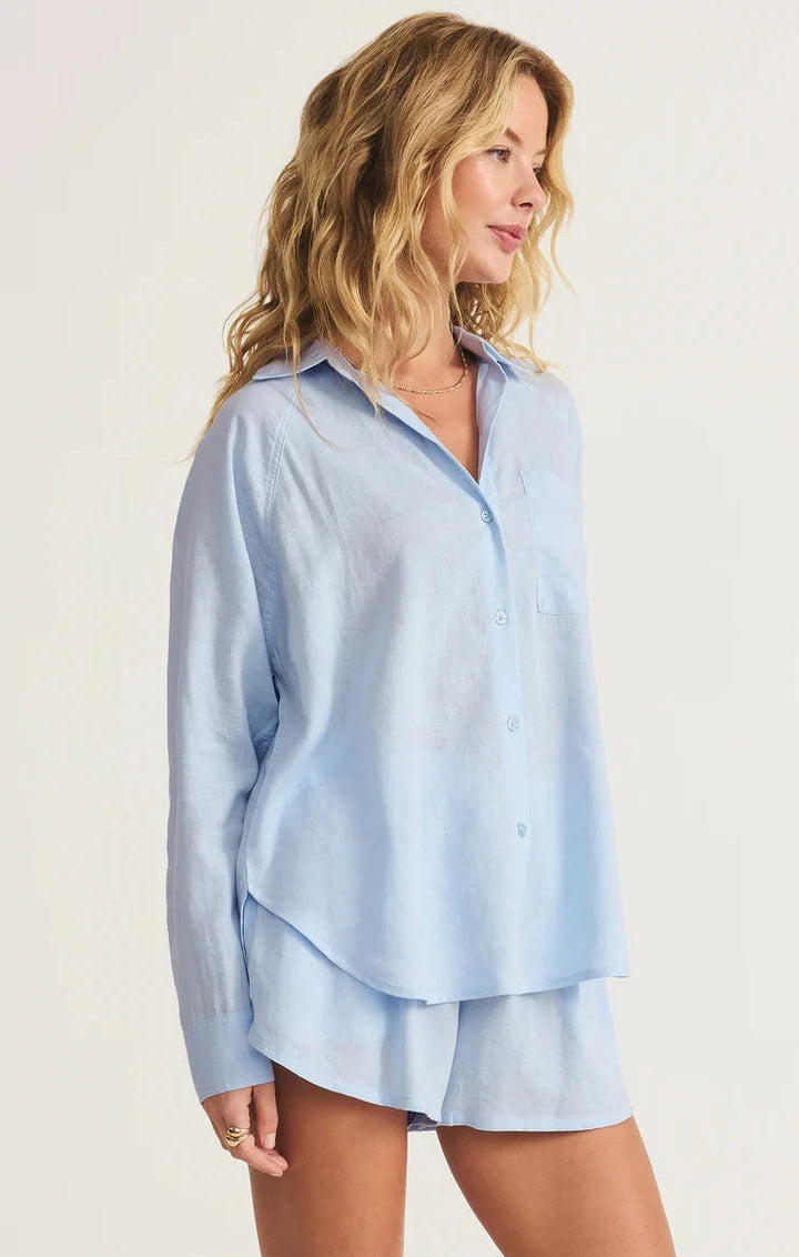 PERFECT LINEN TOP top Z SUPPLY 