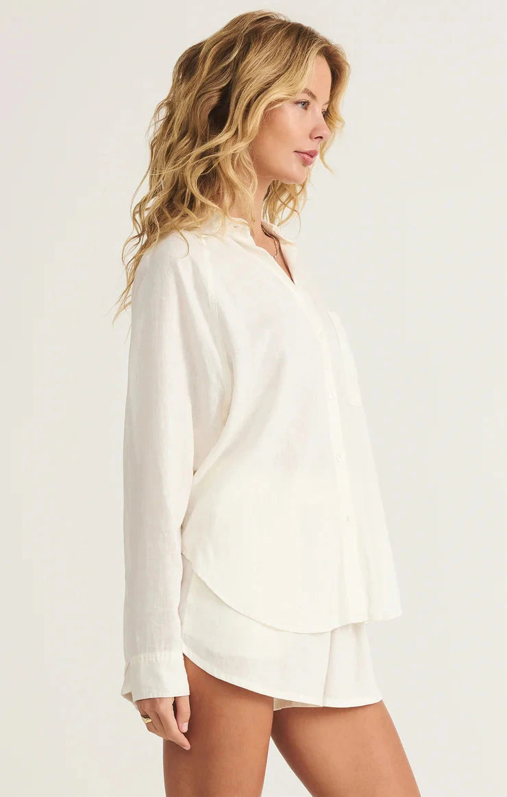 PERFECT LINEN TOP top Z SUPPLY 