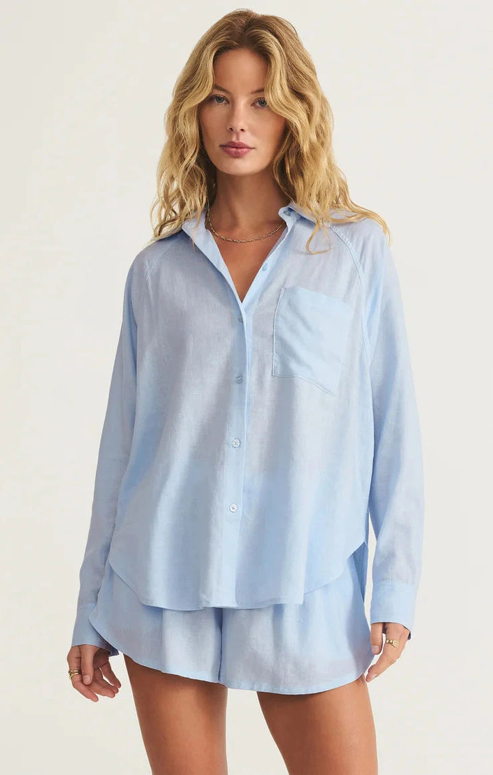PERFECT LINEN TOP top Z SUPPLY 