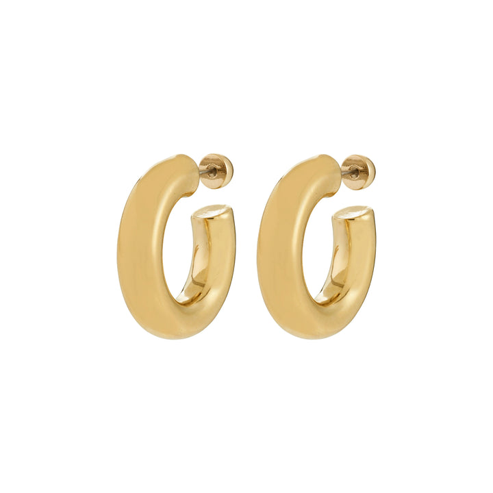 PHASE LARGE HOOPS Jewelry PILGRIM GOLD PLATED 