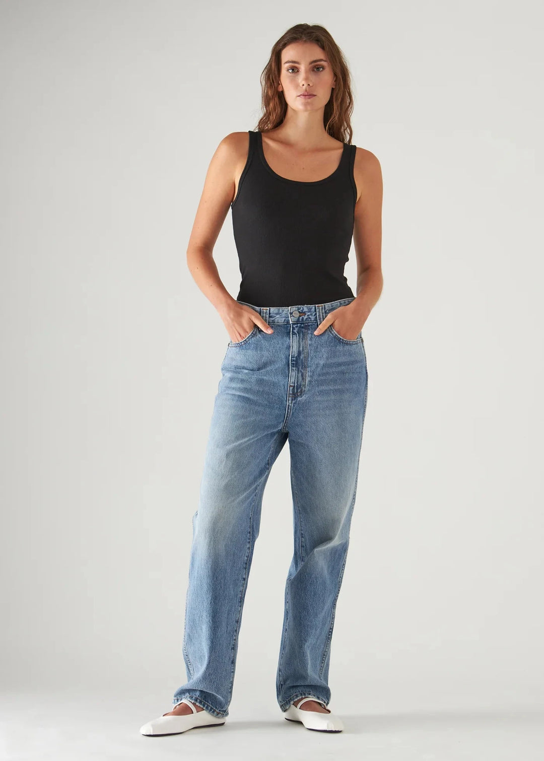 PIMA COTTON MODAL RIB SCOOP TANK Tank PATRICK ASSARAF 