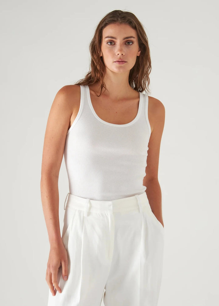 PIMA COTTON MODAL RIB SCOOP TANK Tank PATRICK ASSARAF 