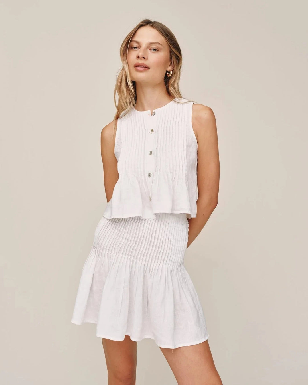 PINTUCK MINI SKIRT SKIRT BELLA DAHL 