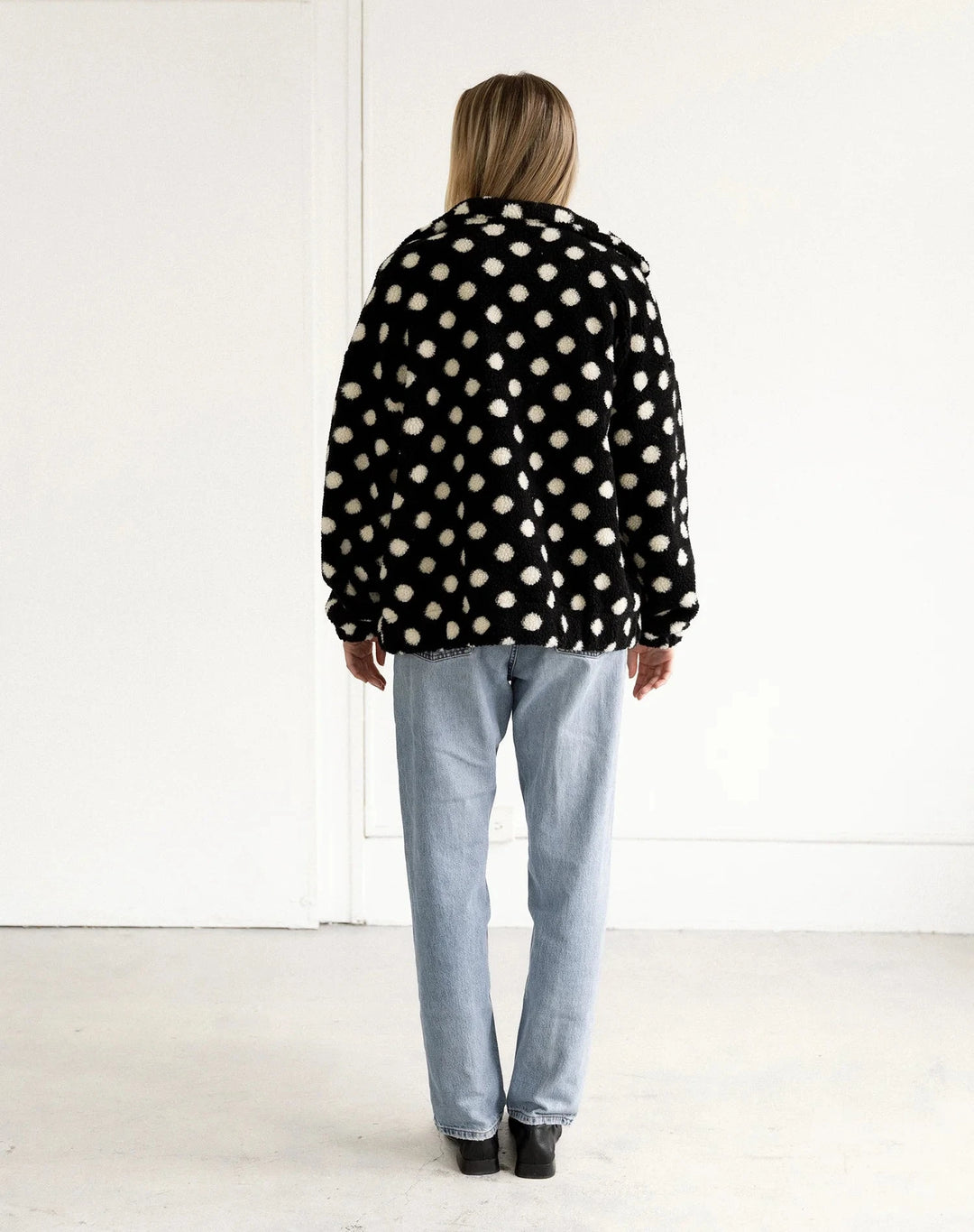 POLKA DOT SHERPA JACKET JACKET BRUNETTE THE LABEL 