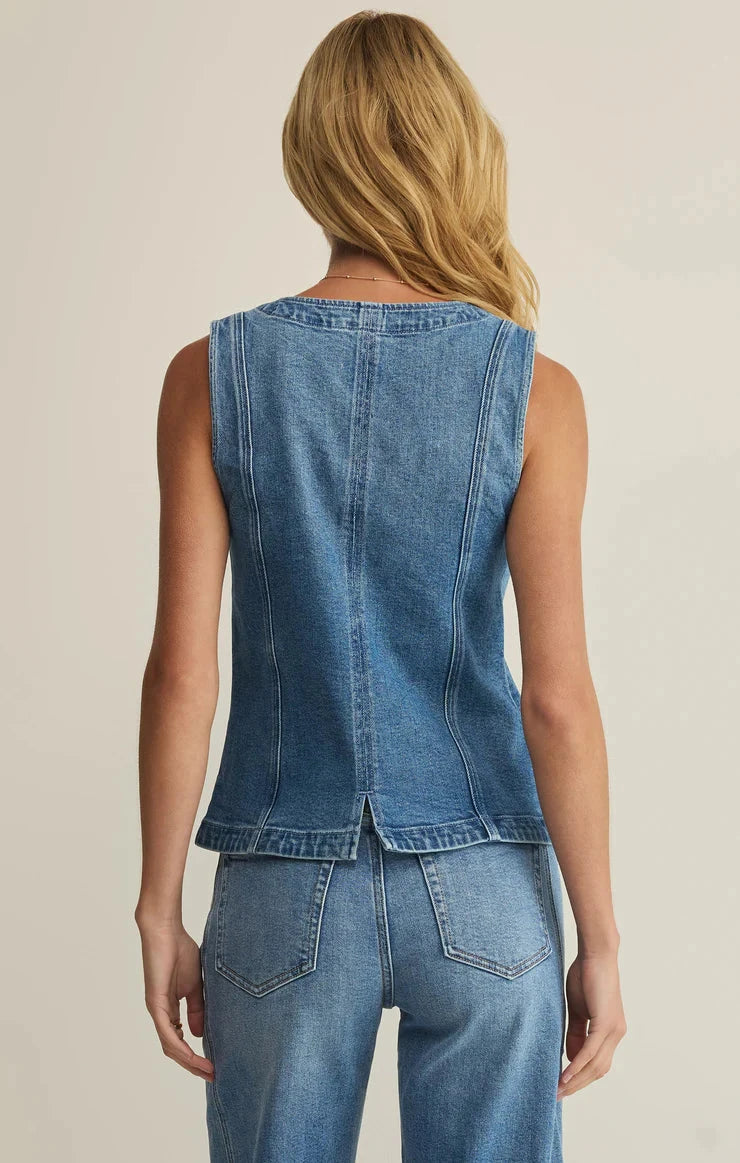 PORTO DENIM VEST TOP Z SUPPLY 