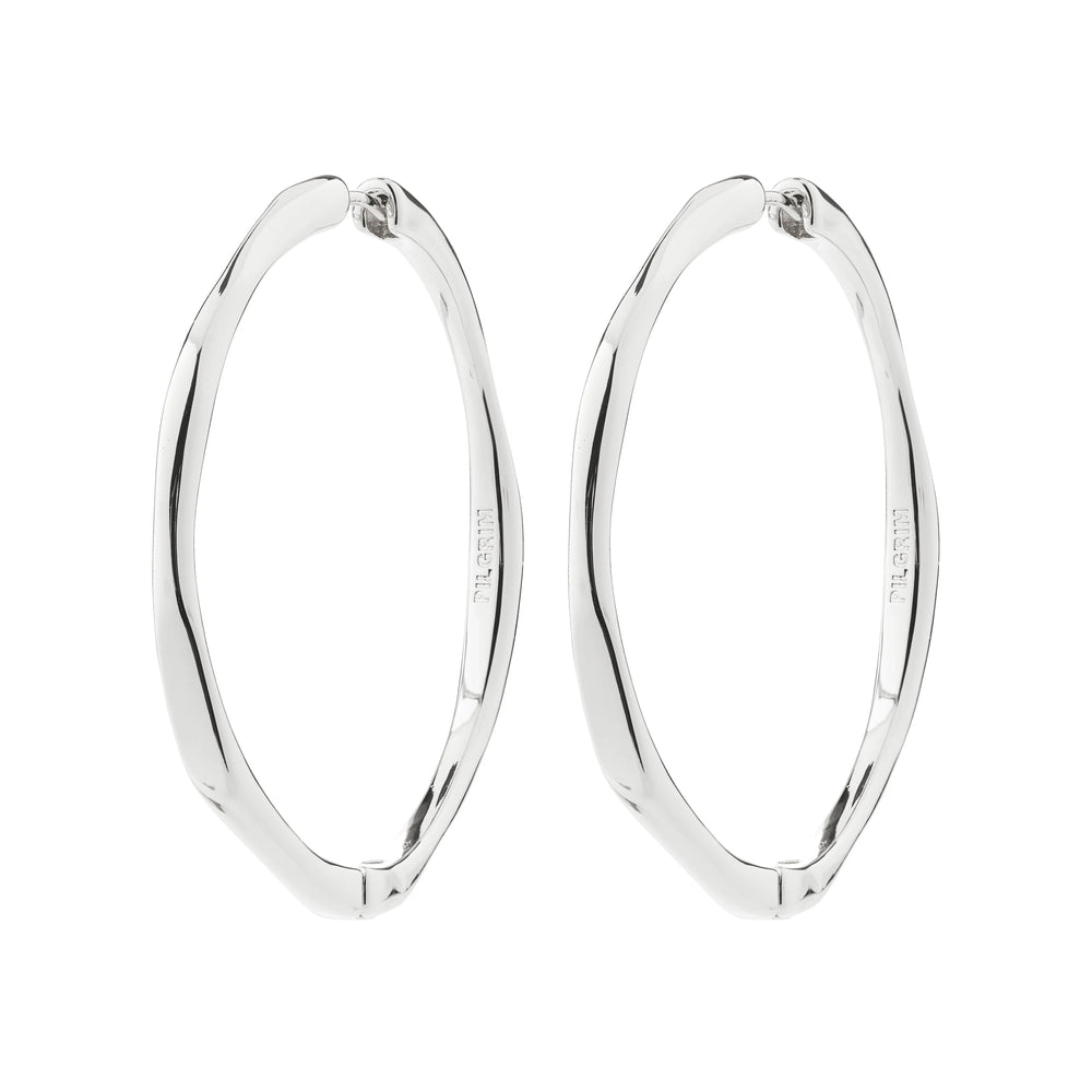 PRESENCE HOOPS Jewelry PILGRIM SILVER PLATED 