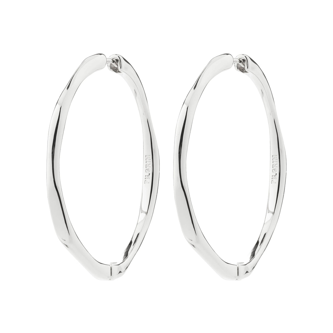 PRESENCE HOOPS Jewelry PILGRIM SILVER PLATED 