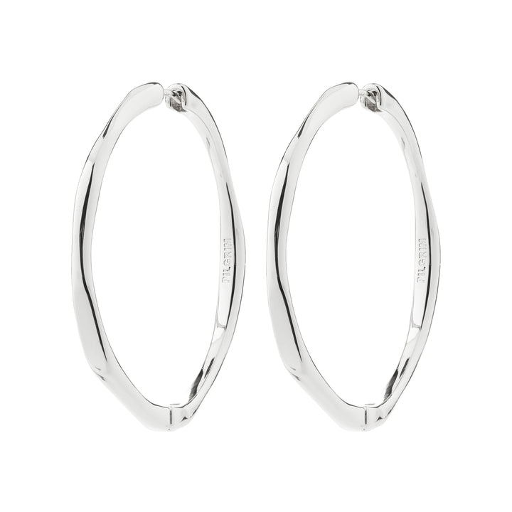PRESENCE HOOPS Jewelry PILGRIM SILVER PLATED 