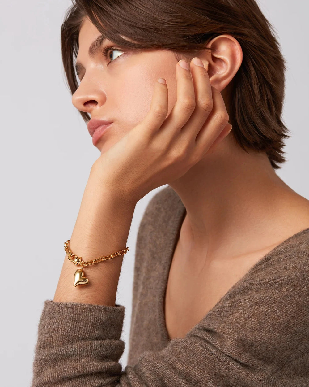 PUFFY HEART BRACELET Jewelry JENNY BIRD 