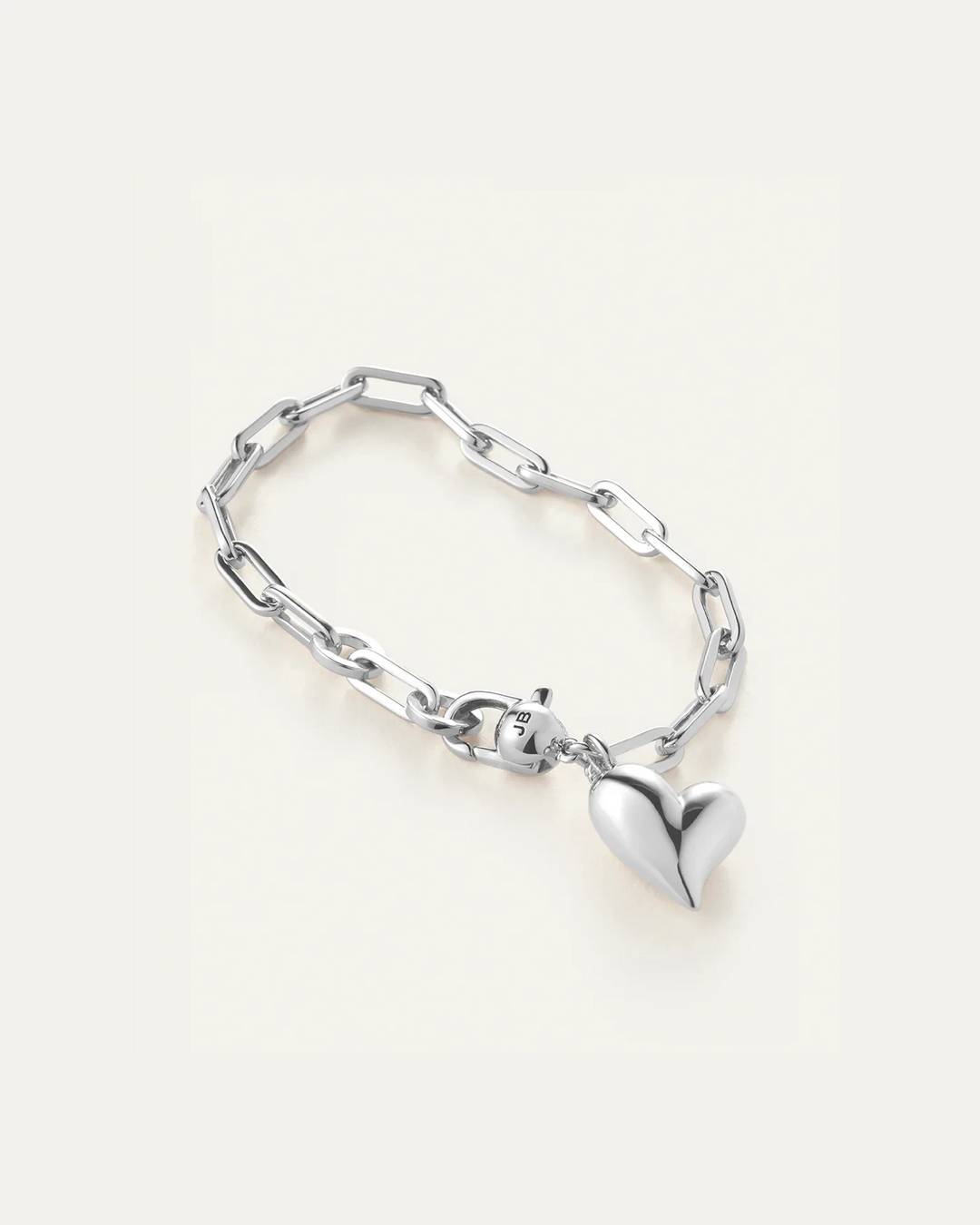 PUFFY HEART BRACELET Jewelry JENNY BIRD SLIVER 