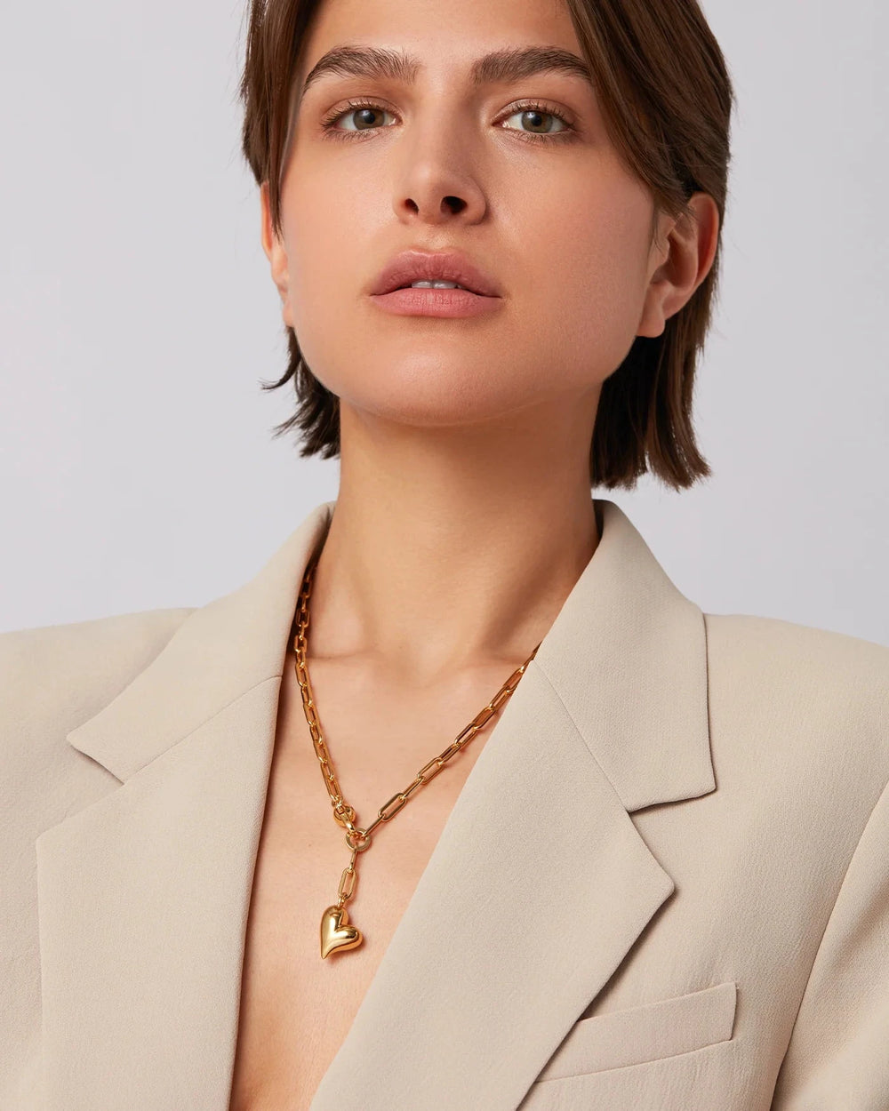 PUFFY HEART NECKLACE Jewelry JENNY BIRD 