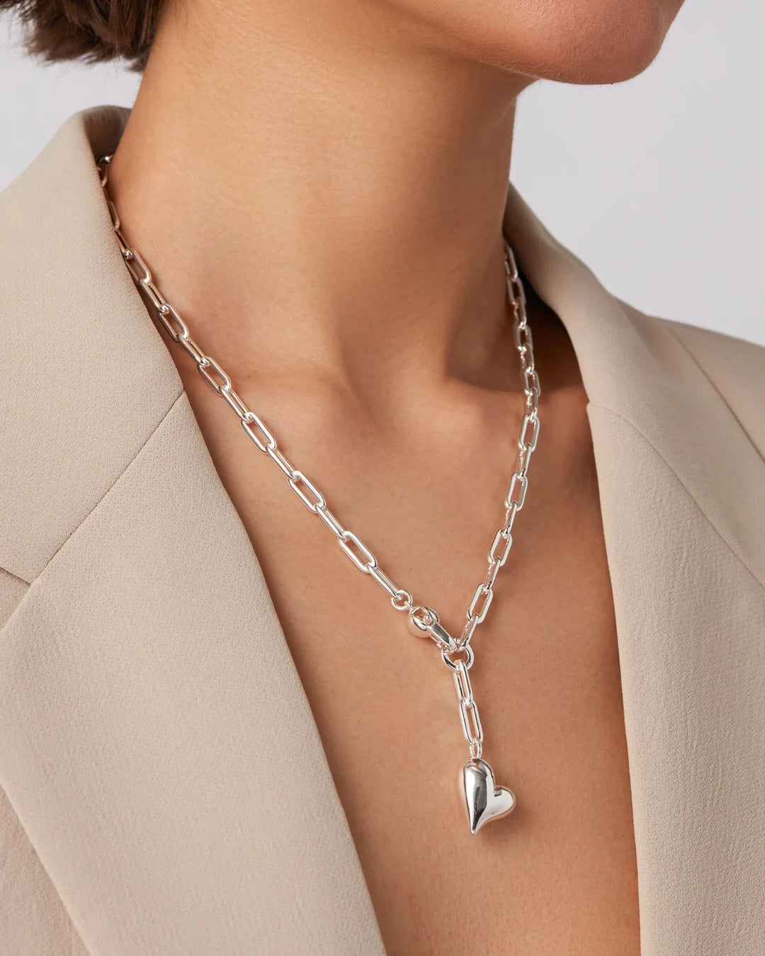 PUFFY HEART NECKLACE Jewelry JENNY BIRD 