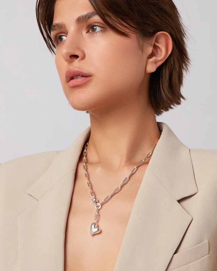 PUFFY HEART NECKLACE Jewelry JENNY BIRD 