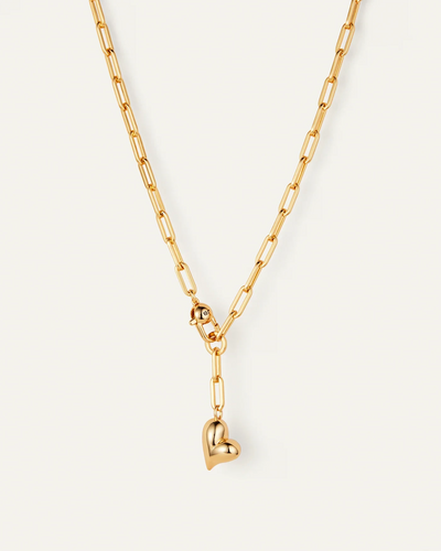 PUFFY HEART NECKLACE Jewelry JENNY BIRD GOLD 