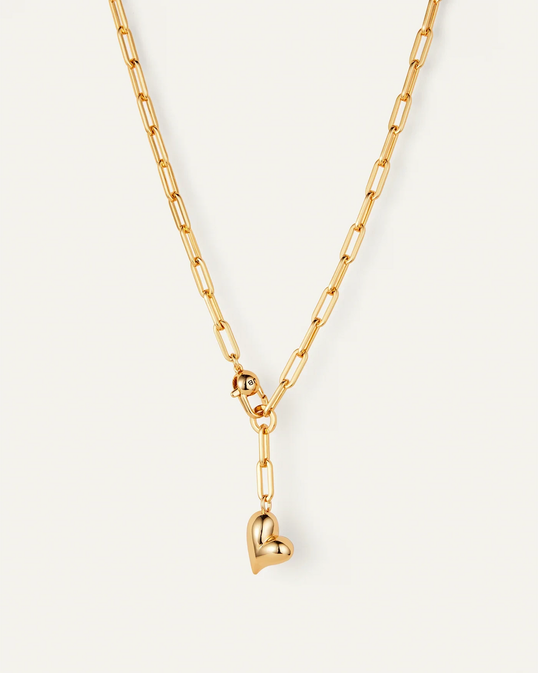 PUFFY HEART NECKLACE Jewelry JENNY BIRD GOLD 