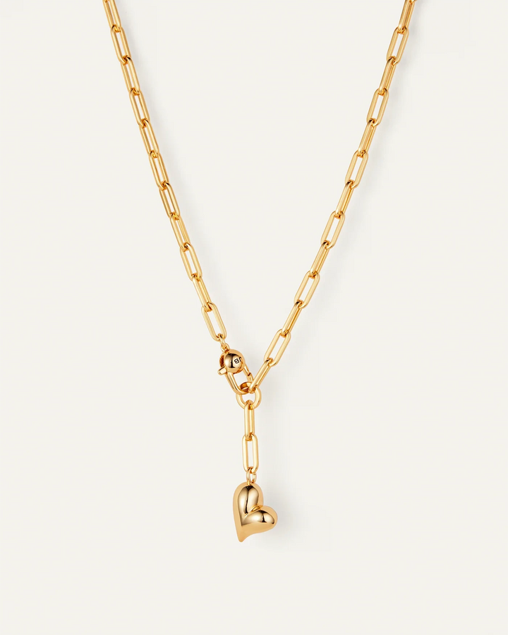 PUFFY HEART NECKLACE Jewelry JENNY BIRD GOLD 