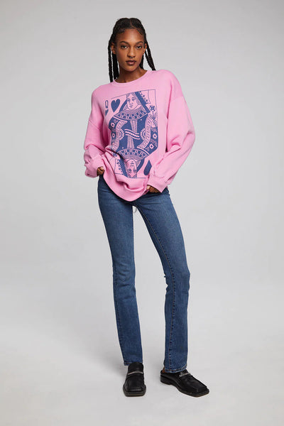 QUEEN OF HEARTS PULLOVER SWEATER CHASER 