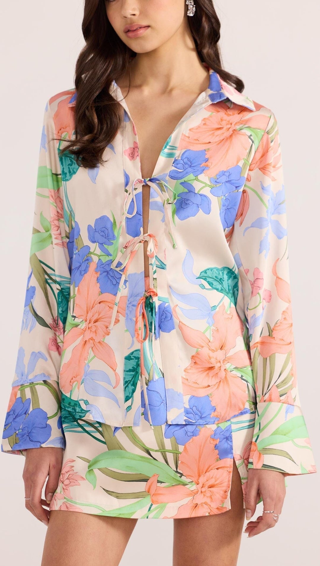 RAVINA TIE SHIRT TOP MINKPINK 