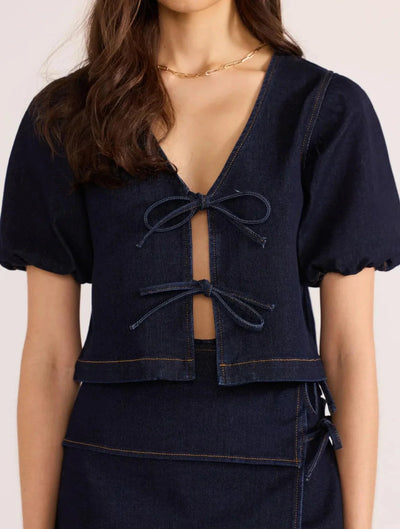 RAYA TIE FRONT TOP TOP MINKPINK 