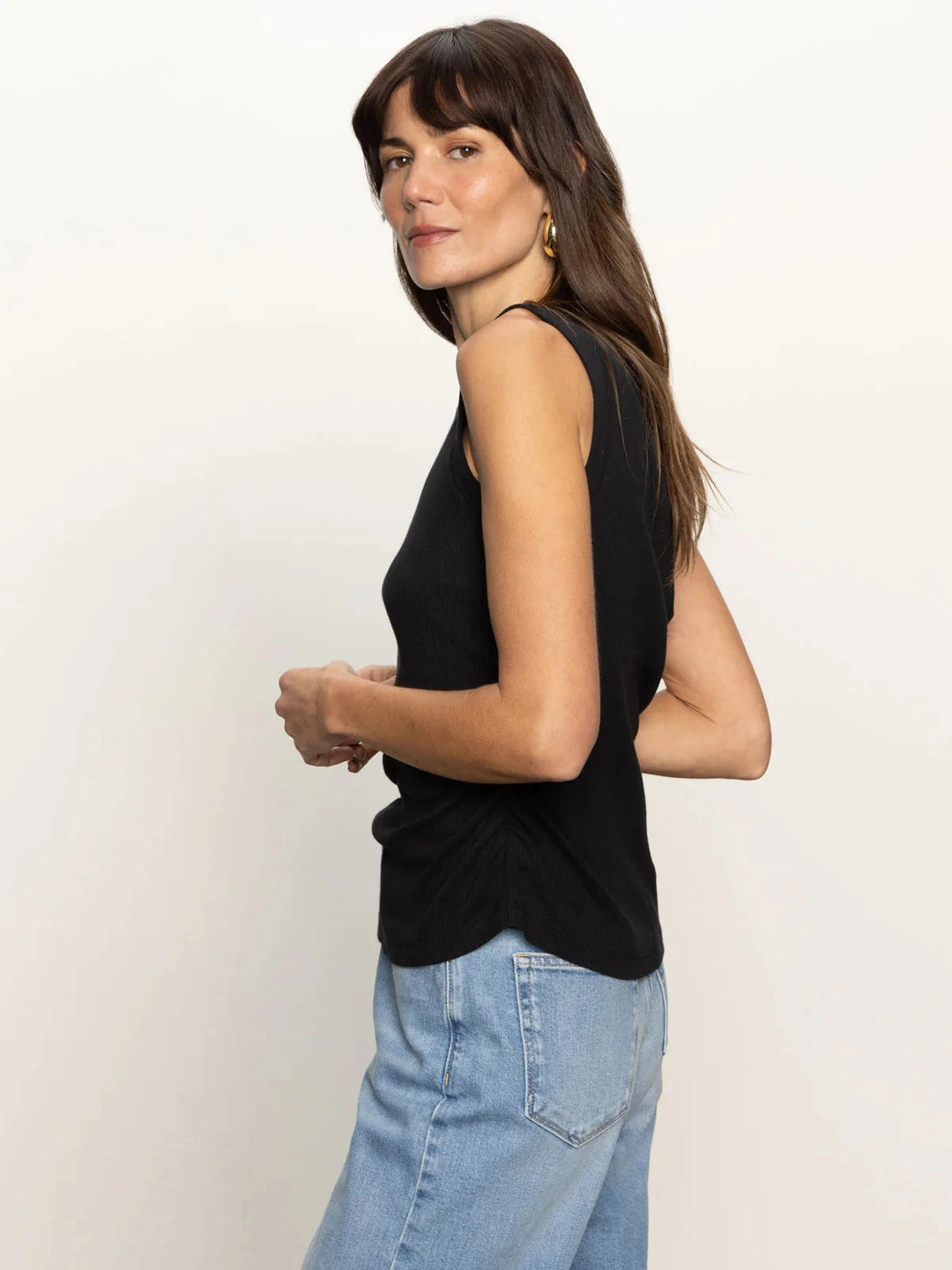 RIBBED RUCHED TANK TOP SANCTUARY 