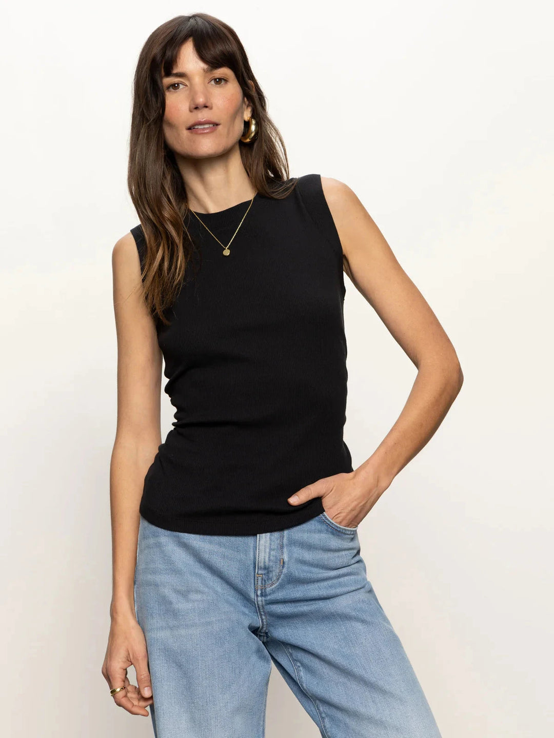 RIBBED RUCHED TANK TOP SANCTUARY 