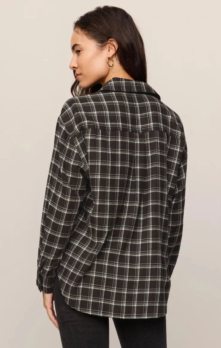 RIVER PLAID BUTTON UP blouse Z SUPPLY 
