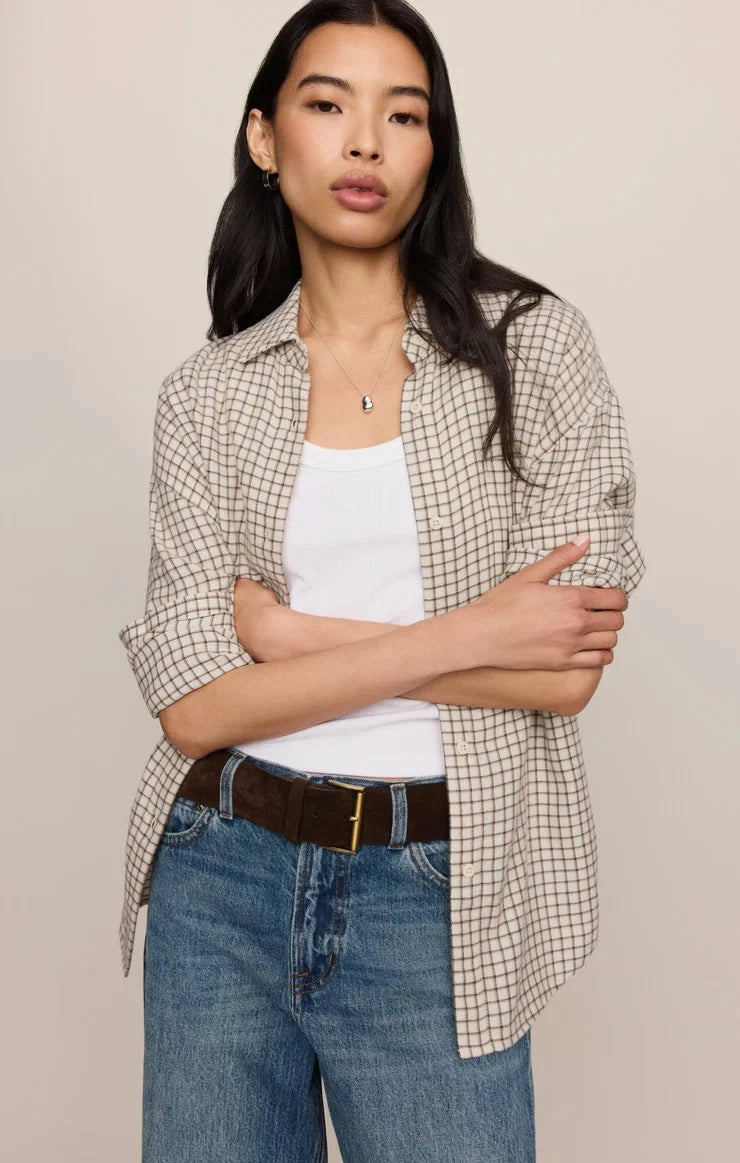 RIVER PLAID BUTTON UP blouse Z SUPPLY 