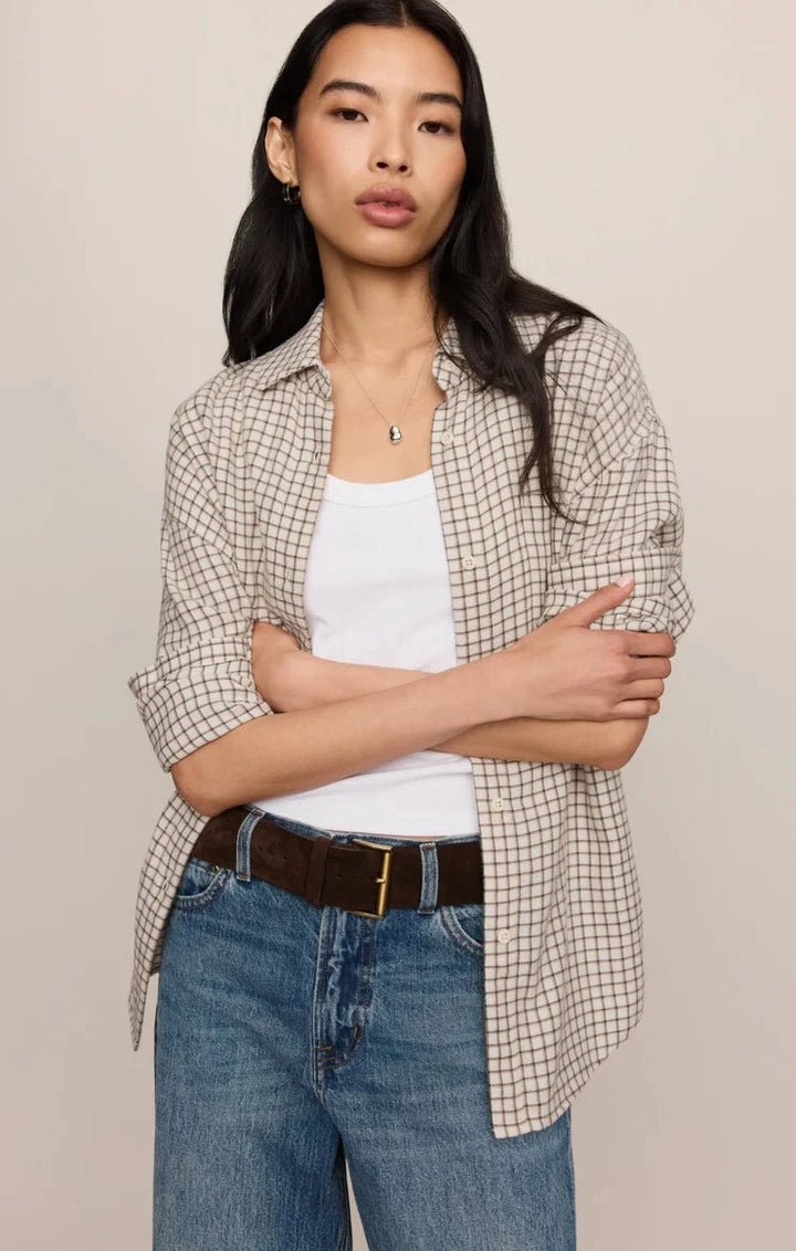 RIVER PLAID BUTTON UP blouse Z SUPPLY 