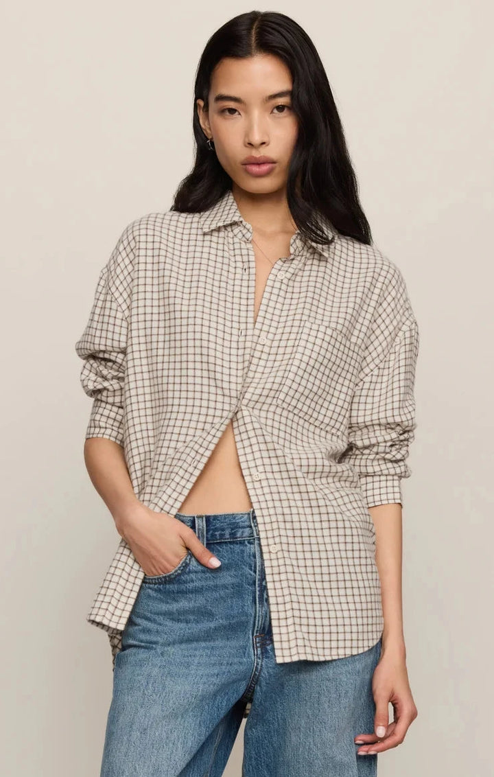 RIVER PLAID BUTTON UP blouse Z SUPPLY 