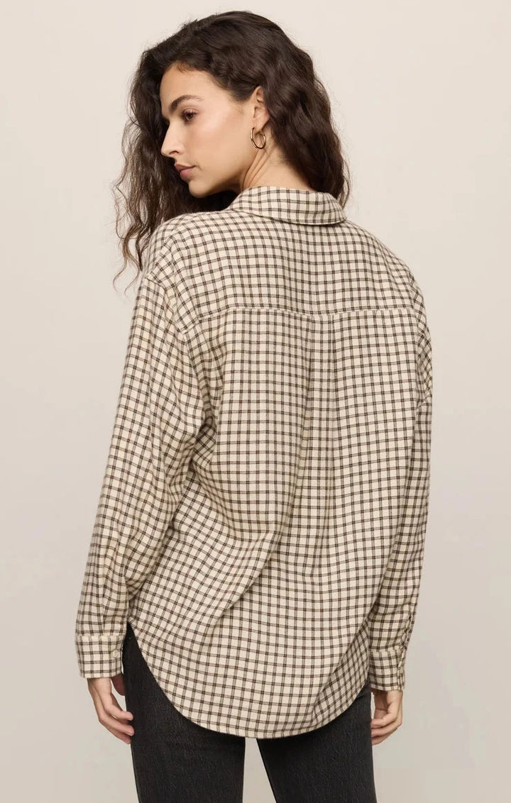 RIVER PLAID BUTTON UP blouse Z SUPPLY 