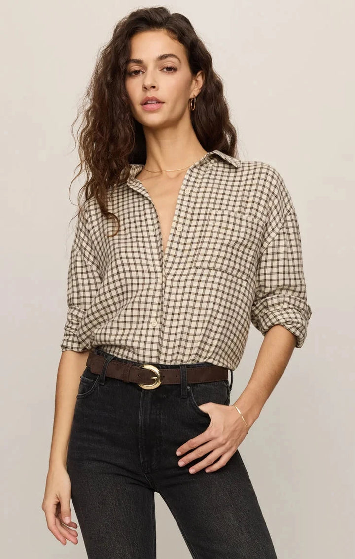 RIVER PLAID BUTTON UP blouse Z SUPPLY 