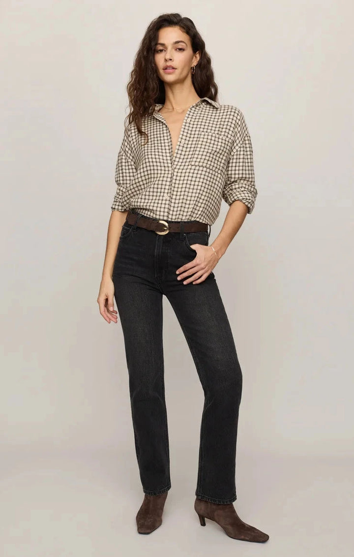 RIVER PLAID BUTTON UP blouse Z SUPPLY 