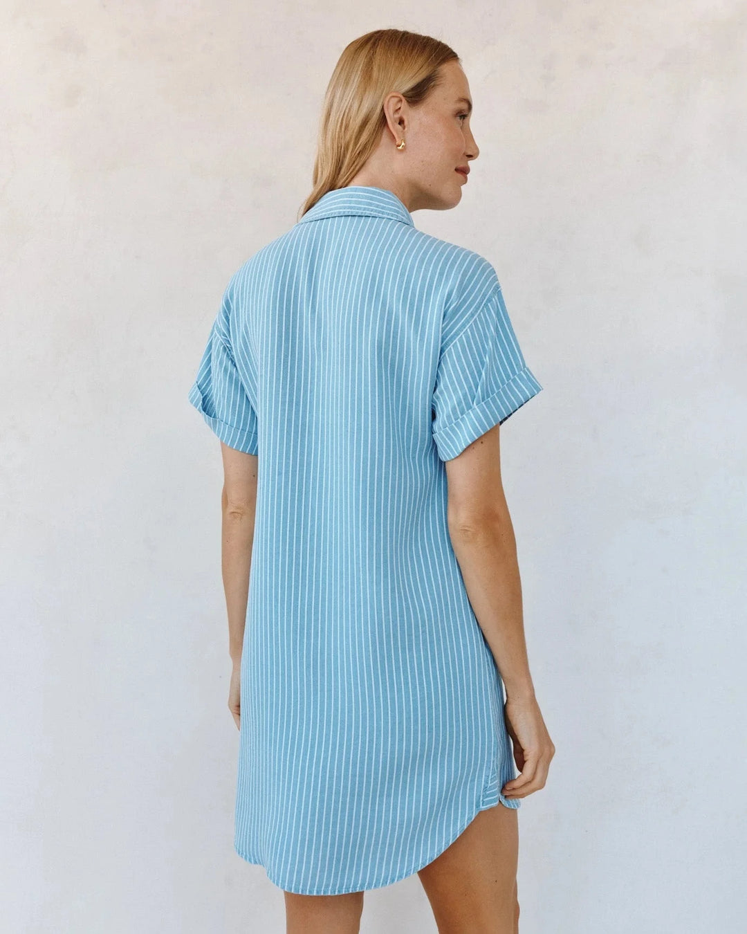 ROLL SLEEEVE POCKET SHIRT DRESS Dress BELLA DAHL 
