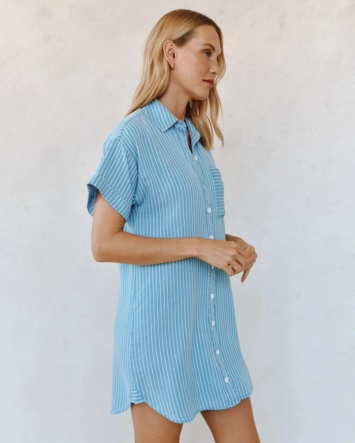 ROLL SLEEEVE POCKET SHIRT DRESS Dress BELLA DAHL 